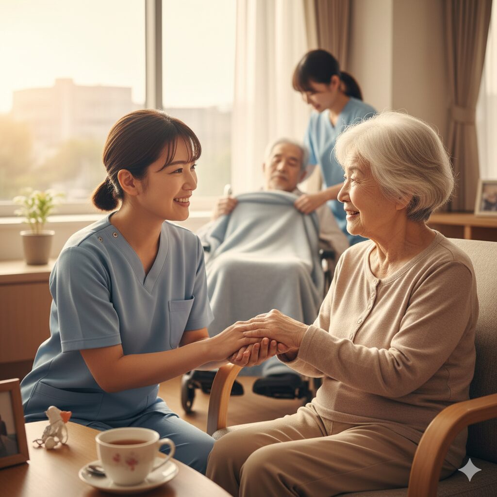 介護の基本は思いやり。自分がしてもらって嬉しいことをするケアのイメージ写真