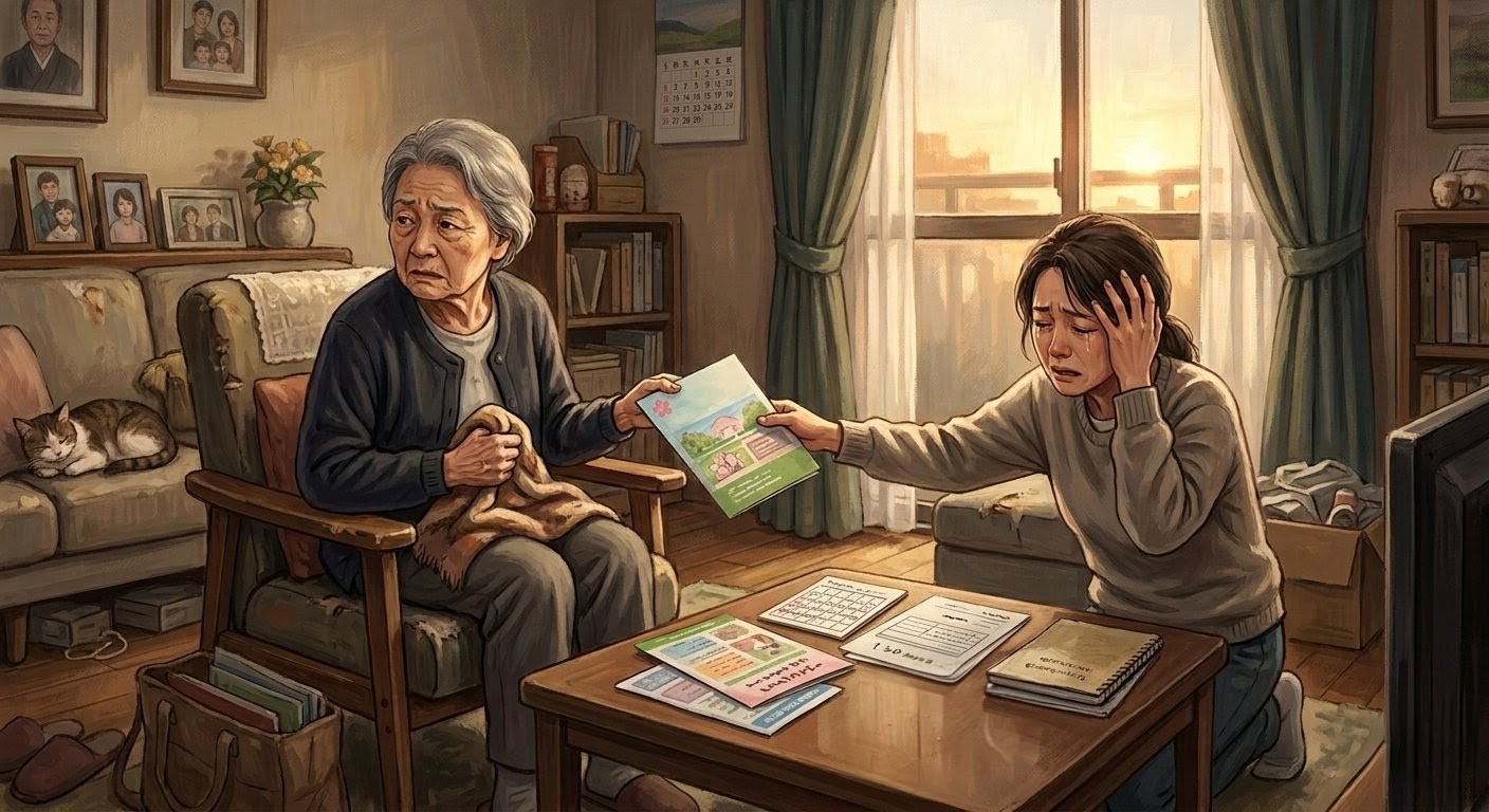 認知症の親が施設を嫌がり、入所のタイミングや家族のストレスに悩む